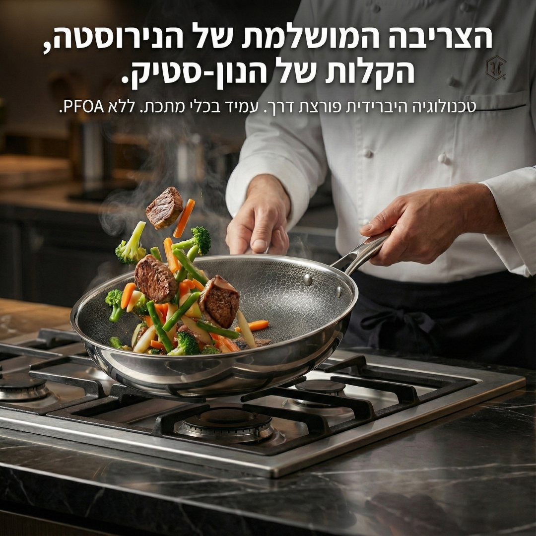 מחבת היברידית נון סטיק