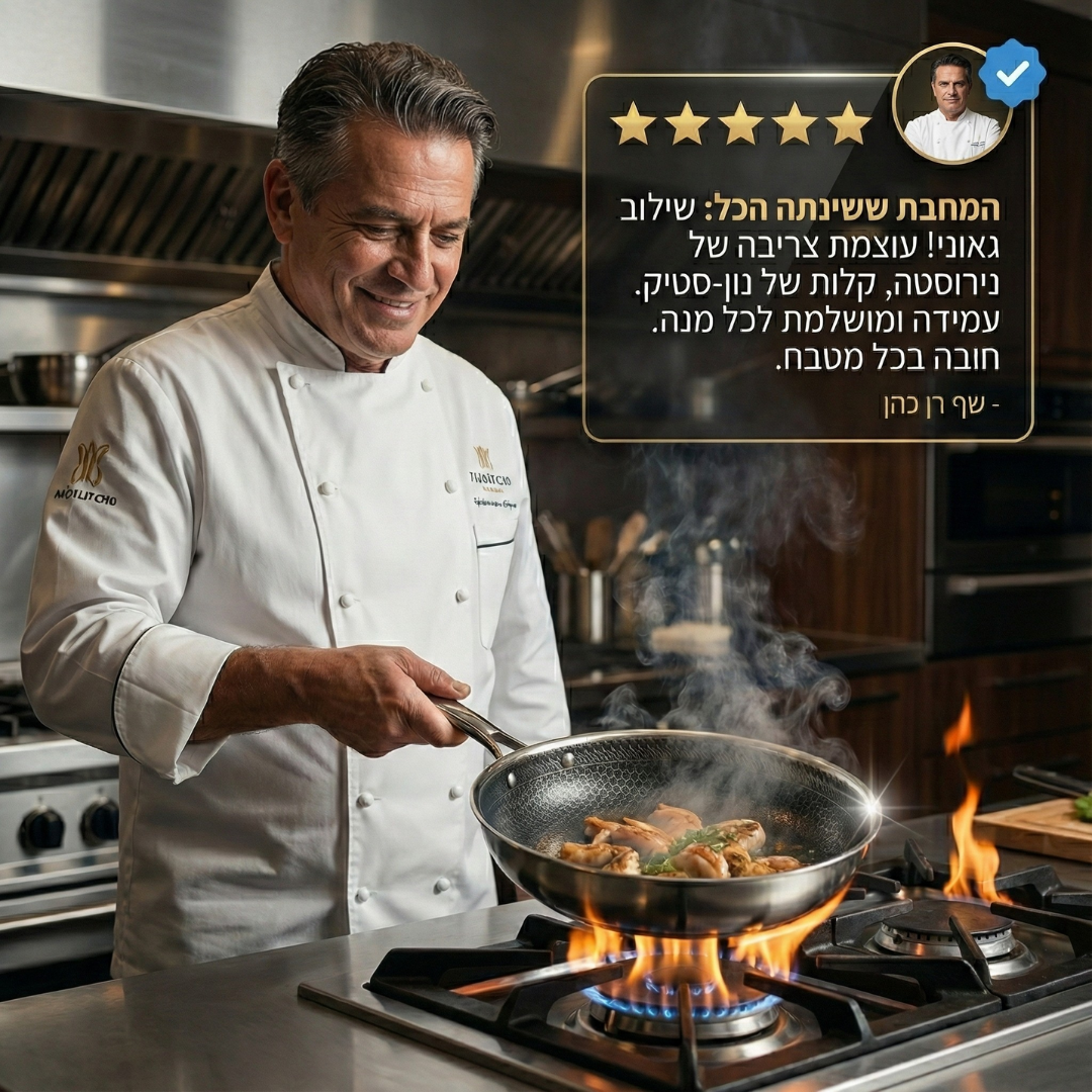 מחבת היברידית נון סטיק