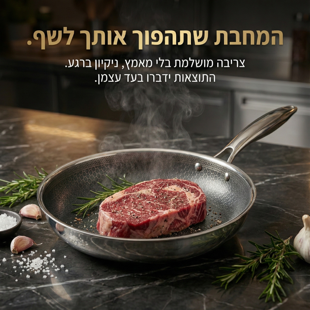 מחבת היברידית נון סטיק