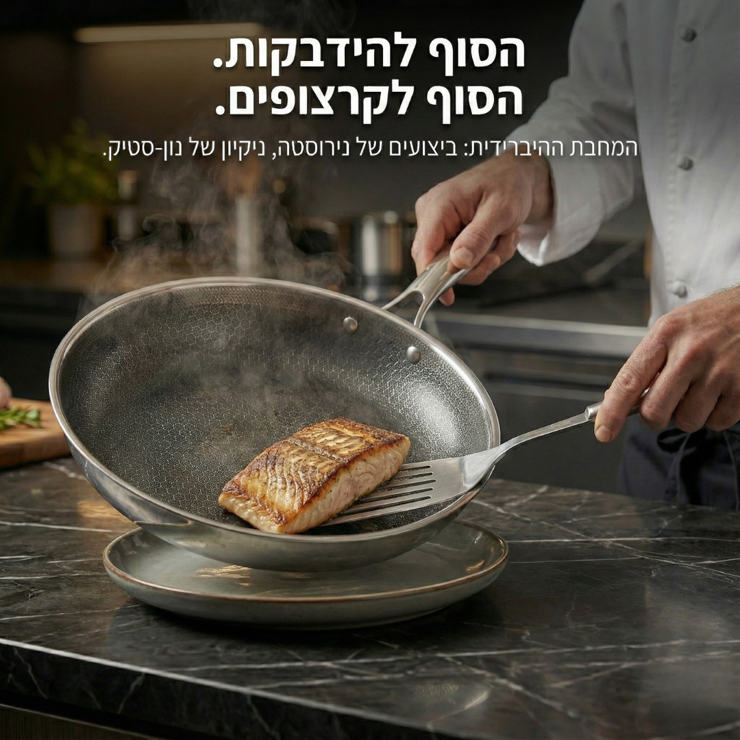 מחבת היברידית נון סטיק