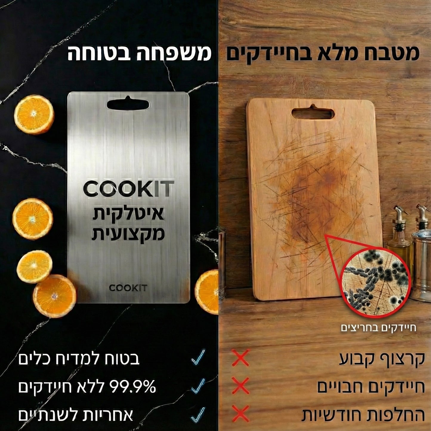 קרש חיתוך טיטניום איטלקי (1+1)